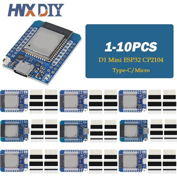 1-10 pièces D1 MINI ESP32 WiFi + Bluetooth ESP-32 CP2104 puce série carte de développement Internet des objets