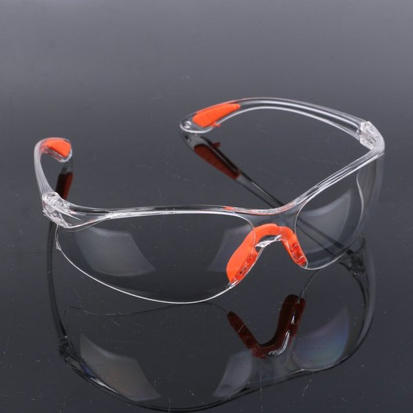 Lunettes de sécurité pour le travail de laboratoire, matériau PC, lunettes anti-impact, lunettes de protection contre le vent et la poussière, lunettes transparentes pour l'équitation