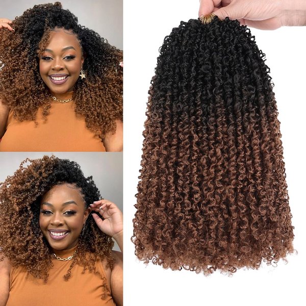 7 paquets pré-bouclés Yanky torsion Crochet tresses cheveux synthétiques naturel noir pré-torsadé Passion torsion Boho Crochet tresse cheveux