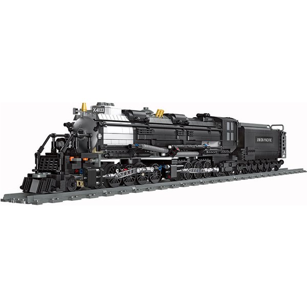 BIGBOY-décennie s de construction série transport urbain, modèle de train à vapeur, jouets assemblés, 1608 pièces