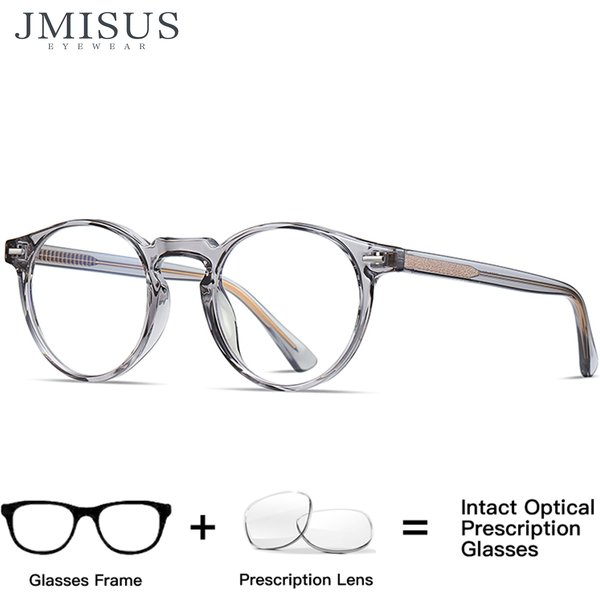 JMISUS rétro rond lunettes de Prescription rotondité UV400 photochromique optique lunettes de soleil Vintage lunettes progressives pour femme hommes