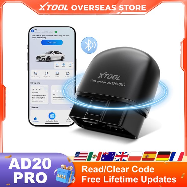 XTOOL AD20PRO Codeleser IOS Android OBD2 Scanner Ölrückstellung AD20pro Auto-Diagnosegerät Motorleuchtenprüfung Batterietest Kostenlose Updates