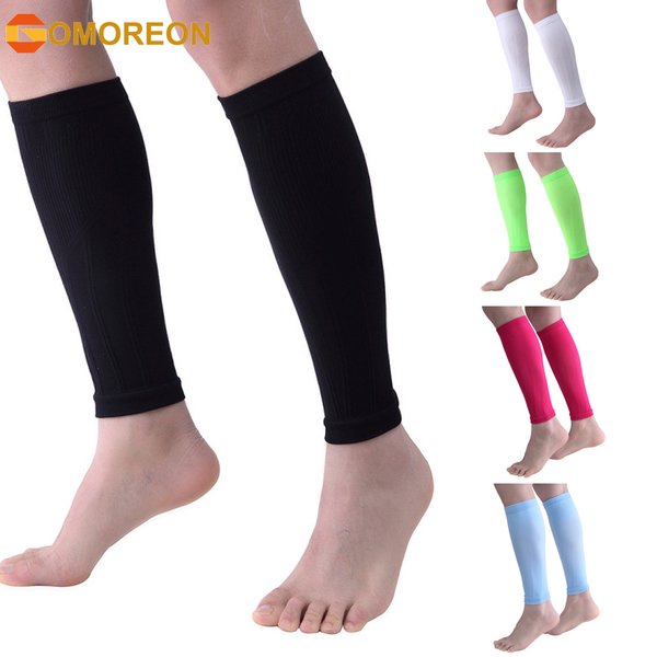 GOMOREON 1 paire de manchons de compression de mollet pour hommes et femmes – Chaussettes de compression de jambe de soutien de mollet pour attelle de tibia et soulagement de la douleur des mollets