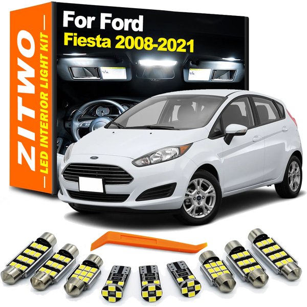 ZITWO Canbus sans erreur LED Bub intérieur dôme carte coffre Kit d'éclairage pour Ford Fiesta 2008 2009- 2015 2016 2017 2018 2019 2020 2021