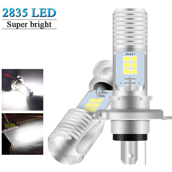 Lampe blanche Hi Lo H4 LED BA20D H6 P15D 2835 12SMD 6000K, pour moto, scooter, course, brouillard