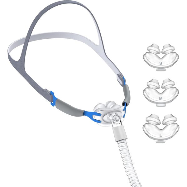 Ensemble complet de masques NASAL CPAP : masque nasal, couvre-chef, tube souple, facile à connecter, anti-fuite, pas d'achat supplémentaires | Respiration maison/Pro