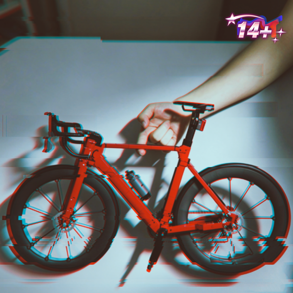 1015-teiliges Rennrad 3D Fahrrad Rennrad-Baustein-Puzzle-Modell Spielzeug Geburtstagsdekoration Feiertagsgeschenke