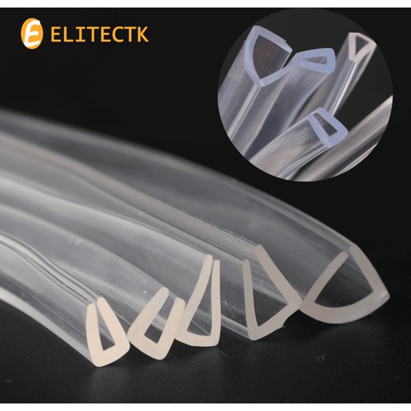 Bande d'étanchéité en caoutchouc en forme de U de 2 mètres pour porte de douche, bande de protection durable pour verre, joint d'étanchéité, plusieurs tailles disponibles