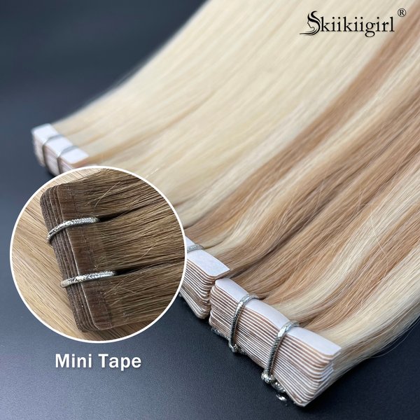 kiikiigirl mini tape hair extensions machine remy skin weft Adhesive White On For Salon High Quality