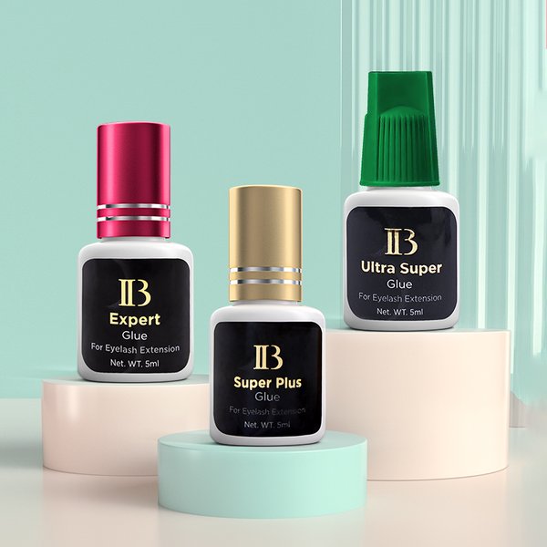 1 bouteille de colle originale IB Super Plus pour Extensions de cils 5ml corée professionnelle IB or vin rouge bouchon colle magasin d'outils de maquillage