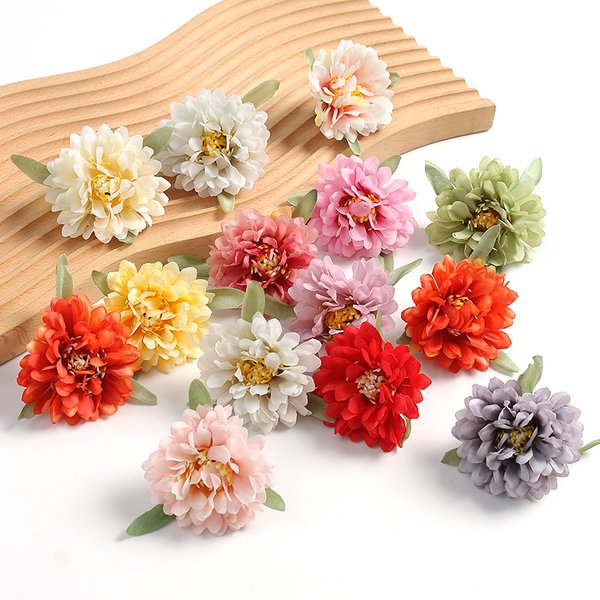Têtes de fleurs artificielles 7cm, 10 pièces, fausses fleurs pour la décoration de la maison, décoration de mariage, guirlande artisanale DIY, accessoires cadeaux