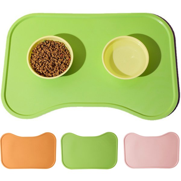 Tapis de nourriture en Silicone imperméable pour chien et chat, bol avec lèvres hautes, coussin d'alimentation pour animaux de compagnie, plateau d'alimentation pour chiot, coussin d'eau, tapis de