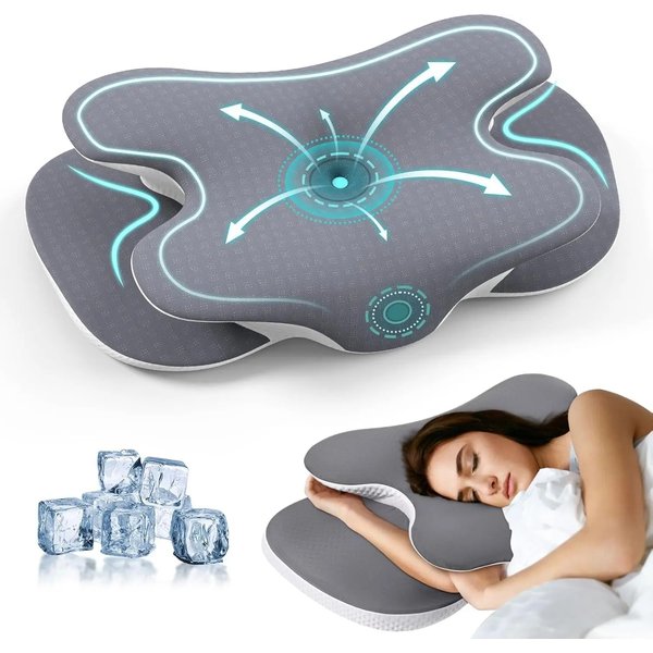 Nackenkissen für Nacken, Schulter, geruchloses Memory-Schaum-Kissen, weicher Seidenbezug, ergonomisches orthopädisches Nackenstützkissen, Geschenk