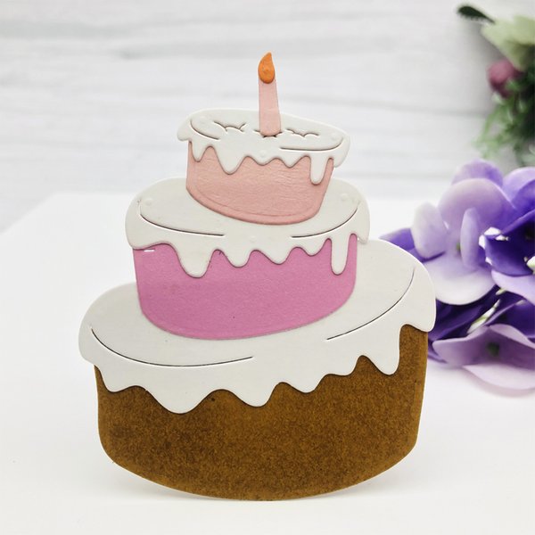 Alinacutle Metal Cutting Die Cut Birthday Cake Scrapbooking Paper Craft Album Handmade Card Template Art Punch Die Cut