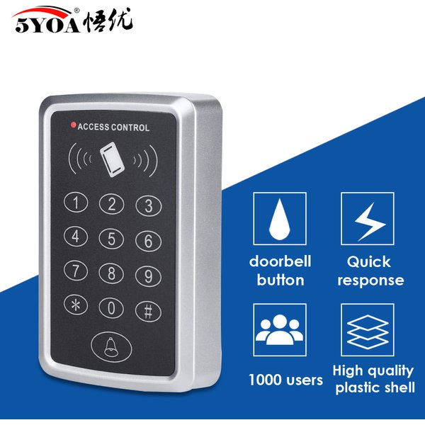 Clavier de contrôle d'accès RFID 125KHz, lecteur de carte EM, système de contrôle d'accès de porte, ouvre-serrure