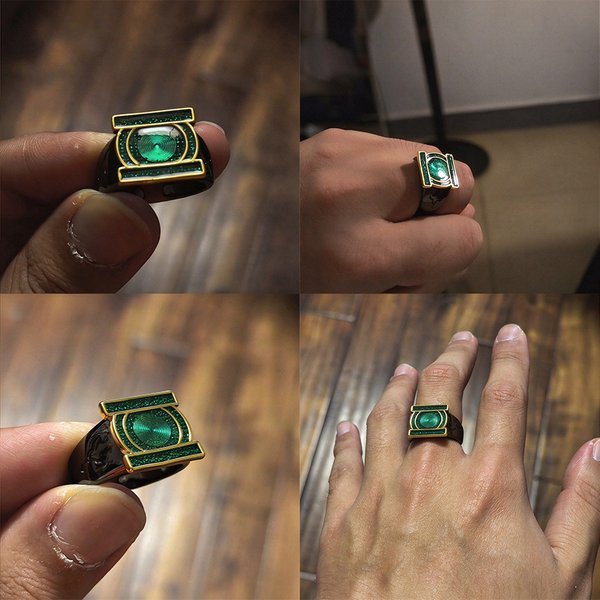 2026 Green Lantern Corps Ring John Stewart Verstellbarer Offener Ring Cosplay-Requisiten Sammlerstück Spielzeug Geschenk für Fans