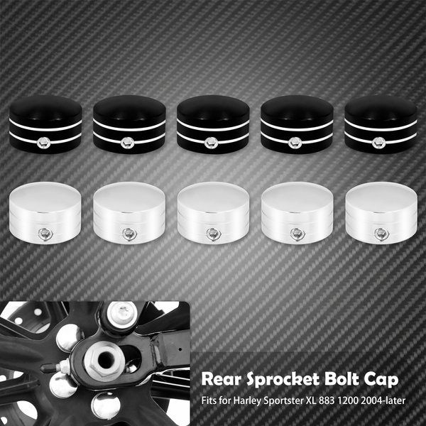 Kit de couvercle de capuchon de boulon plat de pignon arrière de moto pour Harley Touring Road King Sportster XL883 2014 – 2022 Softail Fatboy Breakout