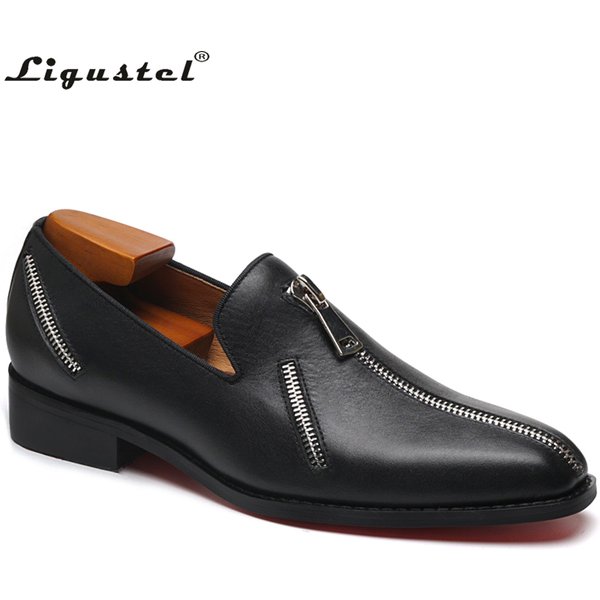Ligustel-Chaussures Astronomiques en Cuir Noir pour Homme, Mocassins Originaux, Faits à la Main, Rouge, ixde Mariage, Grande Taille, Mode