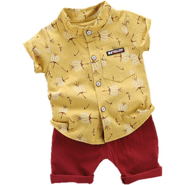 Vêtements d'été pour bébés garçons, chemise décontractée pour enfants, shorts, tenues pour enfants, costume de sport pour tout-petits, survêtements pour bébés, 2 pièces par ensemble, nouveau