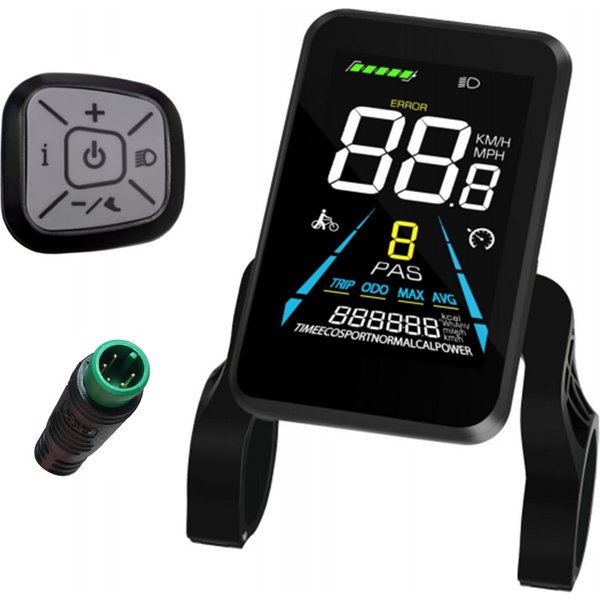 Compteur d'écran d'affichage couleur pour vélo électrique YL81F 36V 48V 52V, panneau de contrôleur de vitesse à 5 broches pour accessoires de vtt Engwe Ebike