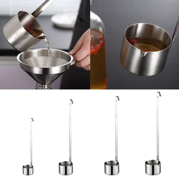 Cuillère longue en acier inoxydable, louche à vin, mesure de la bière, outils pour barmans, accessoires de cuisine, 304