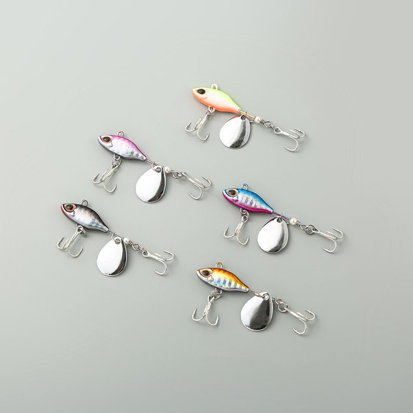 7/10/14g Long Shot Rotating VIB vibration Bait Spinner Tail Spoon Fish Lure Jig Tractor Fishing Hard Baits Tackle Pesca