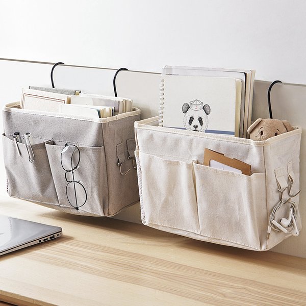 Organisateur de rangement de chevet suspendu, sac de chevet antidérapant, pochette latérale de canapé, rangement de canapé suspendu, poches de support de lit pour canapé