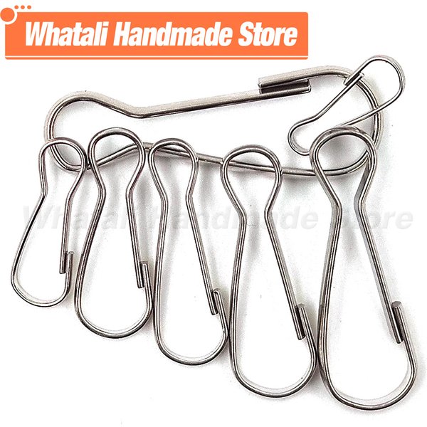 100 pièces pince à ressort boucle mousquetons en métal pour porte-clés porte-clés sac à main fermeture éclair tirer lanières paracorde Badge accessoire