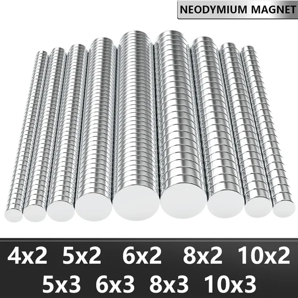 4x2 5x2 6x2 6x3 10x2 10x3mm N35 Superstarker Neodym-Magnet Runder NdfeB Leistungsstarker Permanentmagnet imanes Kühlschrankmagnet