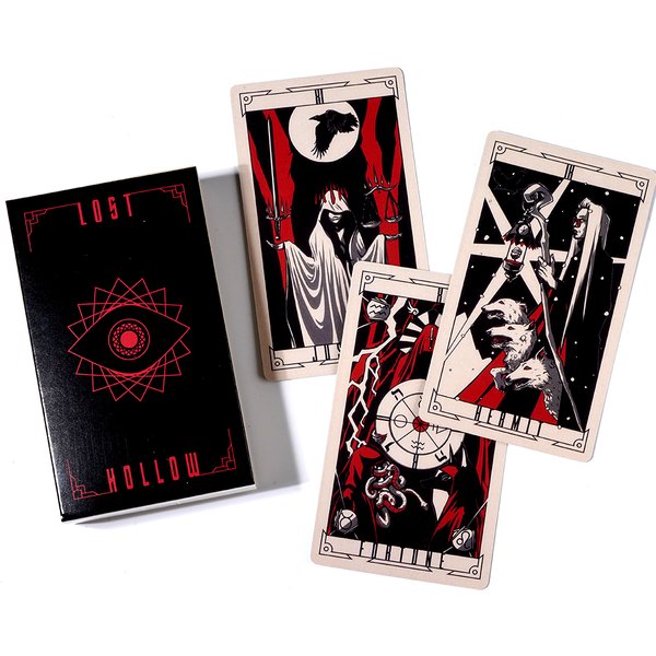 New Lost Hollow Tarot Deck with 80 Major and Minor 78 Card Pocket Size Deck Fortune Telling Game Divination Tools Zodiac Element