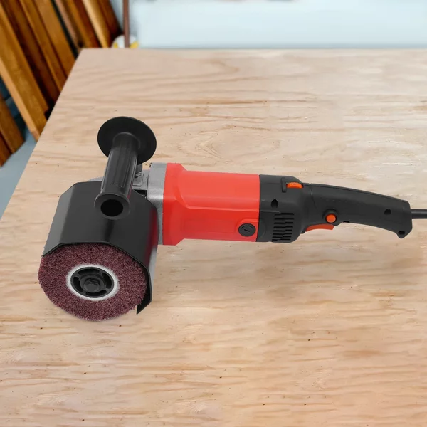 NEUE 1580W Schleifbürste Schleifbürstenmaschine für Holzpolitur Außenrenovierungen Rostfrei Ergonomische Zweihandbedienung