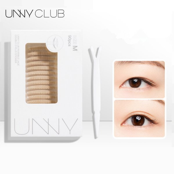 U N N Y Augenlid-Klebeband-Aufkleber, unsichtbar, doppelt gefaltet, Augenlid-Paste, beige Streifen, selbstklebendes natürliches Augenband, Make-up-Werkzeug