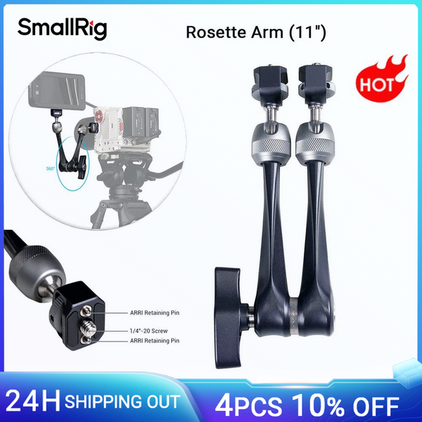 SmallRig Bras à rosace de 11 pouces 360 ° Bras magique réglable pour moniteur DSLR, accessoires de caméra lumineuse LED jusqu'à 3kg de charge
