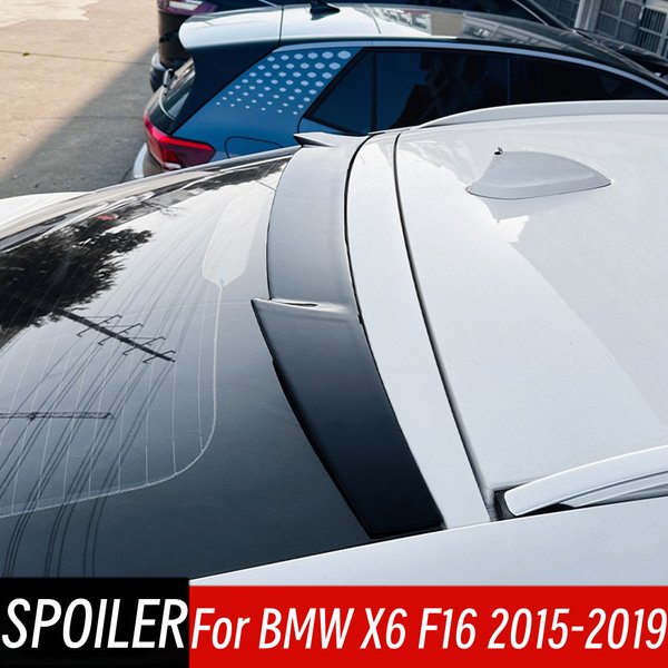 Für BMW X6 F16 2015 2016 2017 2018 2019 Hinten Dach Fenster Stamm Deckel Spoiler Flügel Auto Schwarz Carbon außen Tuning Zubehör