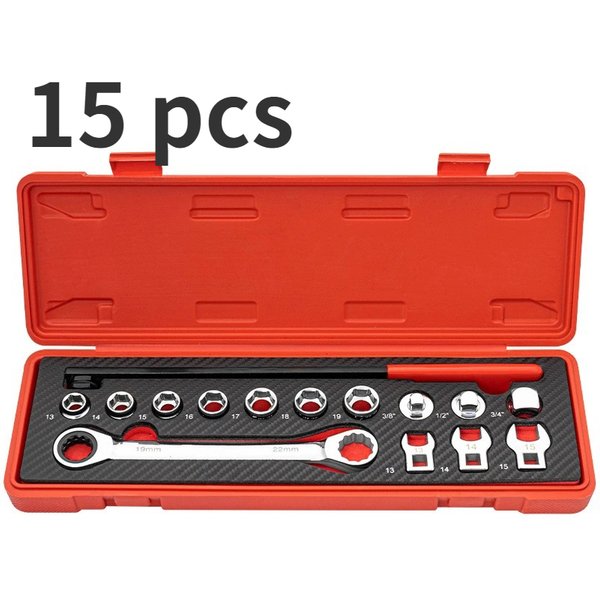 Allsome – ensemble d'outils de ceinture Serpentine à cliquet, tige d'extension, démontage réglable, outils spéciaux de réparation automobile