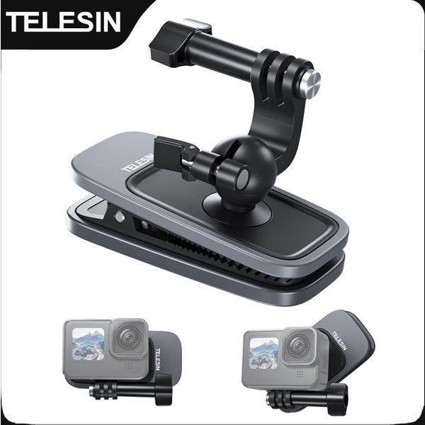 TELESIN 360° ° Rotation Magnetische Rucksack Clip Clamp Halterung für GoPro Hero 13 12 11 10 9 8 7 Insta360 DJI Action Kamera Zubehör