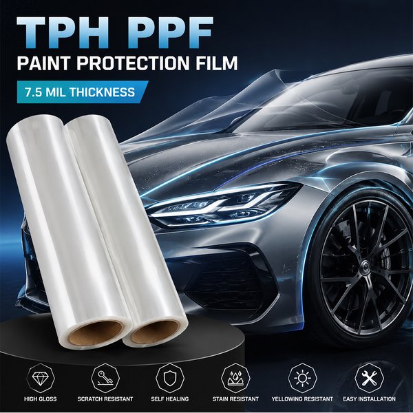 Film d'emballage de voiture TPH, autocollant de protection de peinture PPF anti-rayures, autocollants transparents, décoration automobile, accessoires de voiture, intérieur et extérieur