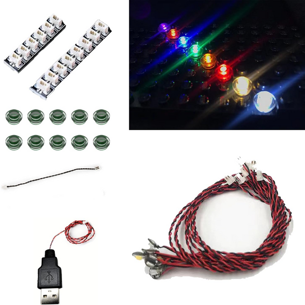 Kit d'éclairage LED coloré 10 pièces, éclairage pour blocs de construction DIY, compatible avec les modèles de blocs de construction Lego, illuminez votre création