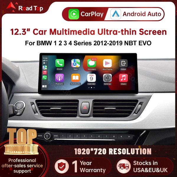 RoadTop 12,3 Drahtlose CarPlay-Multimedia-Bildschirm Für BMW Serie 1 2 3 4 F20 F21 F22 F45 F30 F31 F32 F33 F45 NBT EVO 2012-2019