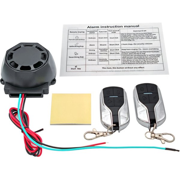 L'alarme anti-cambriolage pour moto, le système d'alarme par vibration universel 12V est simple à installer une variété de méthodes fixes