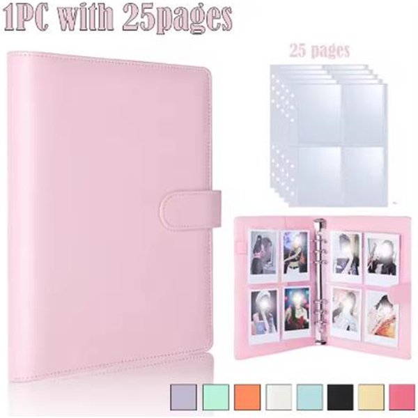 25 szt. Stron (4 przegródki) Album na zdjęcia A5 - Segregator na karty fotograficzne Kpop, Albumy na zdjęcia idoli, Segregator z luźnymi kartkami, Segregator na karty fotograficzne, Holder na