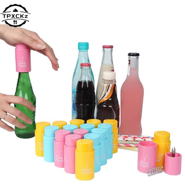 Ouvre-bouteille, outils, poinçon de boisson, Mini perceuse à eau, ouvre-bouteille, couvercle de bouteille, trou de perforation pour paille pour fête, couleur aléatoire