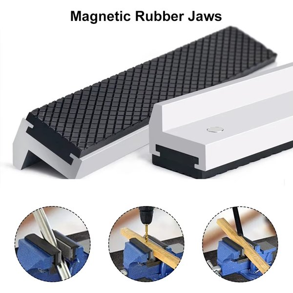 Magnetische Schutzhülle für Schraubstock, Backen-Schutzhülle, Handwerkzeuge aus Aluminiumlegierung, Schraubstock-Schutzzubehör, 2,5–8 Zoll