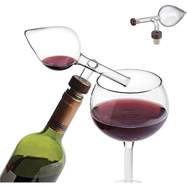 Round/Peach Shaped Red Wine Aerator Portable Transparent Red Wine Bottle Pourer and Quick Decanter Spout Glass Sobering Device