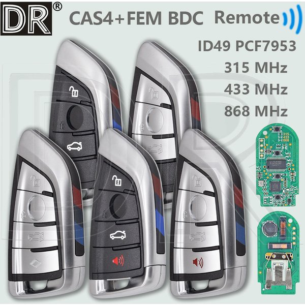 DR ID49 PCF7953P 315 433 434 868MHz Obsługa CAS4 CAS4+ FEM BDC Ulepszony pilot do kluczyka samochodowego BMW F X1 X3 X5 X6 X7 3 GT 1 3 5 7