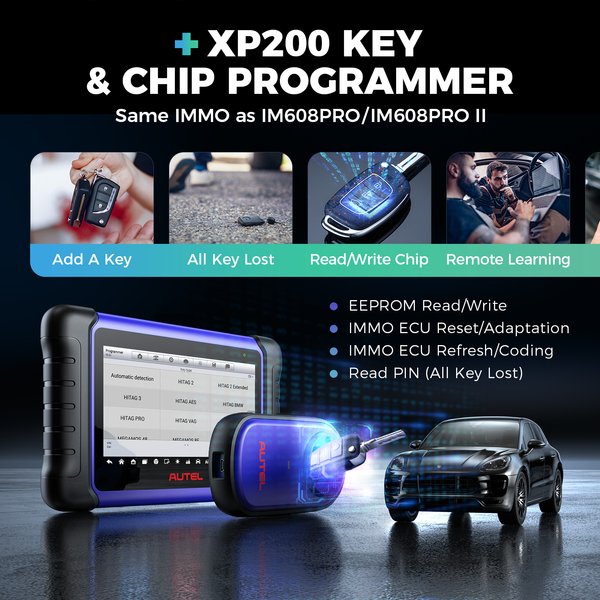 Autel Schlüsselprogrammierer MaxiIM IM508S IMMO Schlüsselprogrammierwerkzeuge für alle Autos OBD2 Kfz-Diagnosescanner PK IM508 KM100E