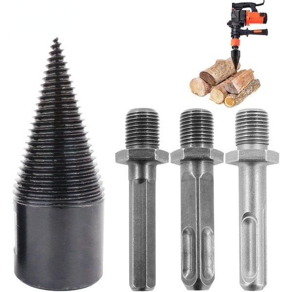 Holz Bohrer Set Brennholz Hacken Holz Bohrer Spaltwerkzeug Spaltkegel Holzspalter Holzbrecher Holzbearbeitung Bohrer SAW