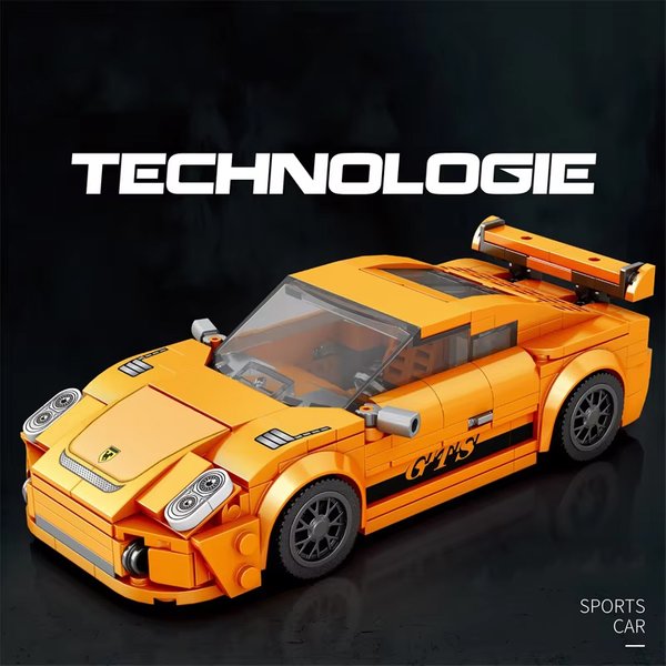 318 pièces Blocs de construction de supercar de course urbaine, modèle de voiture de sport, briques de collection pour adultes, puzzle de bureau, jouet DIY, cadeau de vacances