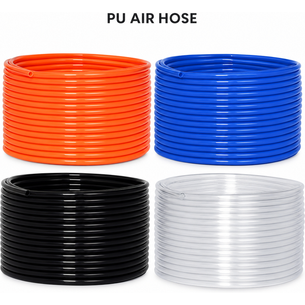 Tuyau pneumatique en PU 10 20 50 100M, diamètre extérieur 4 6 8 10 12mm, diamètre intérieur 2.5 4 5 6.5 8mm, tube en polyuréthane pour compresseur, rouge, bleu, noir, PU