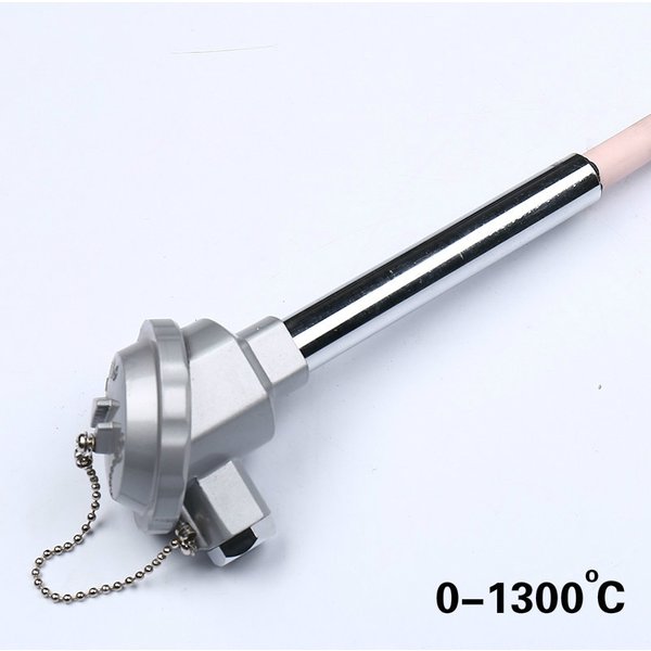 Thermocouple Temperature Sensor K-Type WRN-132 300-500mm Corundum Ceramic Tube SUS304 1300 Degree for High Temperature Furnace